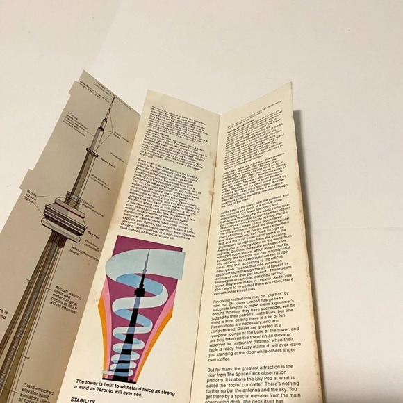 Vintage 1973 Brochure Worlds Tallest CN Tower  Toronto Memorabilia - Picture 9 of 13